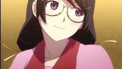 Purple eyes glasses bakemonogatari