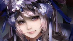 Purple eyes hair ornaments