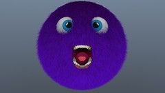 Purple fluffy