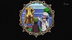 Purple hair green hair