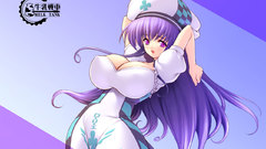 Purple hair pink eyes