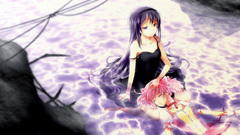 Purple hair pink hair