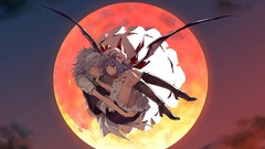 Purple hair red eyes