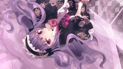 Purple hair yukata Japanese