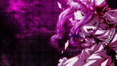 Purple hats bows long hair witches touhou patchouli knowledge 