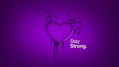 Purple Hearts floral minimalistic