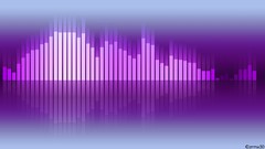 Purple lights spectrum bars equalizer musican music notes 