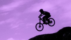 Purple mountain bikes