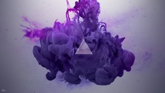 Purple smoke triangles ink