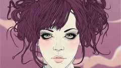 Purple woman faces illustrations Jason Levesque