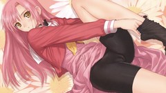 Pussy Anime beds pink hair anime girls tony taka hayate no 
