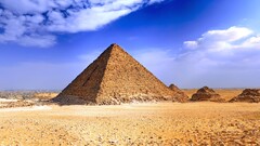 pyramid desert clouds landscape Pyramids of Giza Egypt History