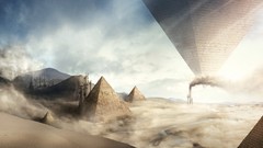 Pyramids Egypt digital art fantasy art