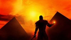 Pyramids sunset planets