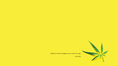 Quotes marijuana yellow background