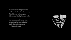 Quotes masks Guy Fawkes