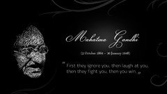 Quotes Typography Gandhi typographic