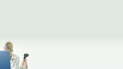 Qwerty computer girl abstract