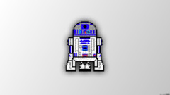 r2-d2 star wars Trixel pixel art Pixels robot Simple Background