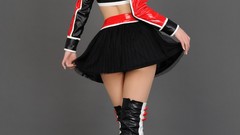 Race Japanese queen idol models Simple Background