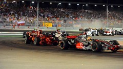 Race Singapore 2008 Lewis Hamilton formula one Kimi Raikkonen 
