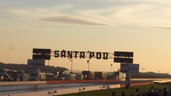 Race tracks drag cars