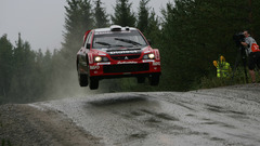 Racing cars jump cars