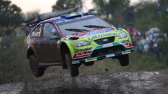 Racing rally cars side