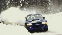 Racing winter snow Trees