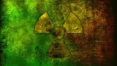 Radiation sign Green brown