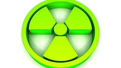 Radiation white background Green