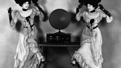 Radio two vintage monochrome Ladies