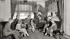 Radio vintage monochrome USA historic broadcast