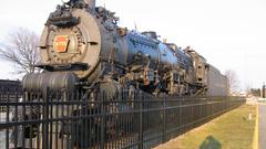 Railroad tracks steam engine