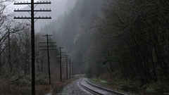 Railroad tracks train