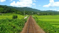 Railroad tracks train