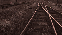 Railroad tracks train