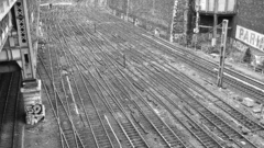 Railroad tracks train