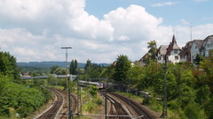 Railroad tracks train
