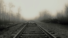 Railroad tracks train