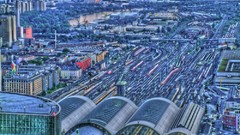 Railway cityscapes train stations