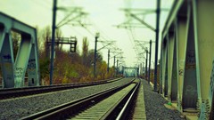 Railway railroad tracks