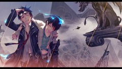 Rain Anime Brothers drawings school uniforms ao no exorcist 