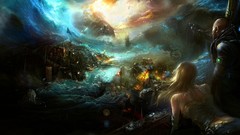 Rain Apocalypse artwork fantasy art futuristic