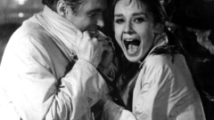 Rain Audrey Hepburn grayscale