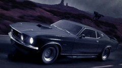 Rain Auto cars wheels Ford Boss Ford mustang american cars 