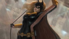 Rain Batgirl dc comics artwork digital art superheroines