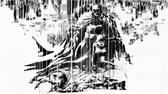 Rain Batman Catwoman Gotham City dc comics sketches