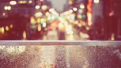 Rain bokeh streets cityscapes