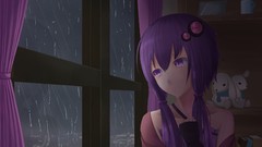 Rain Books shirts cups long hair anime girls indoors vocaloid 